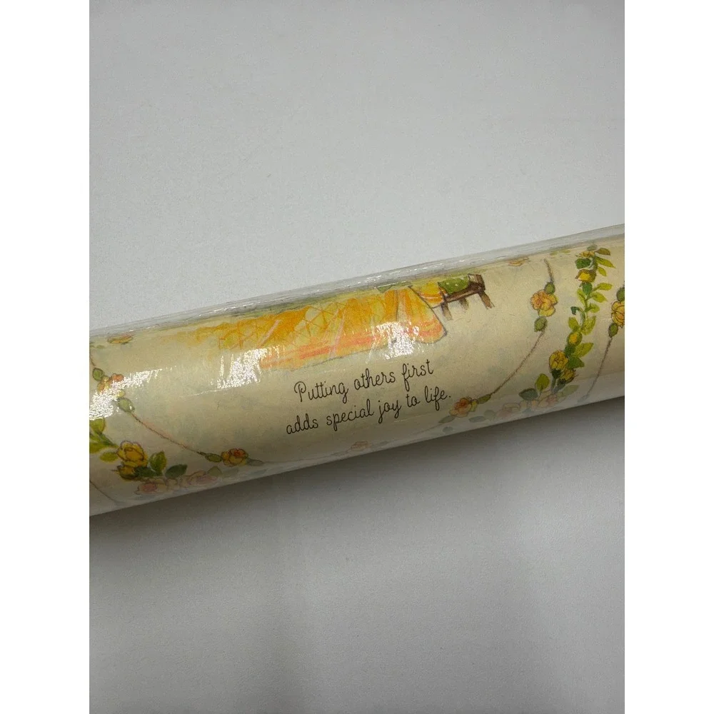 Hallmark Charms Vintage All Occasion Gift Wrap Yellow Roses Children 30in x 96in